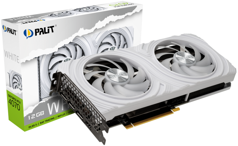 PALIT GeForce RTX 4070 Dual White OC 12GB GDDR6X NE64070S19K9-1048L