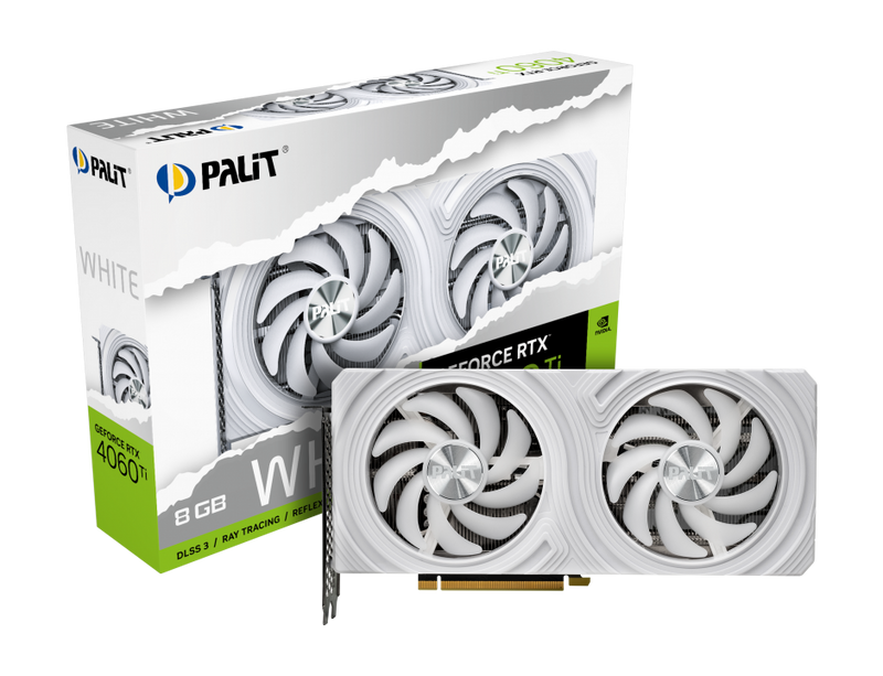 PALIT GeForce RTX 4060 Ti White 8GB GDDR6 NE6406T019P1-1048L