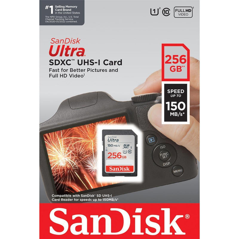 SanDisk 256GB Ultra SDXC (Class 10, 150MB/s) SDSDUNC-256-GN6IN 772-4566