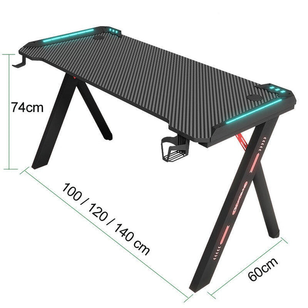 LAVA Y-DESK 1460 RGB 人體工學碳纖維板電競枱 140*60*74(H) (代理直送)