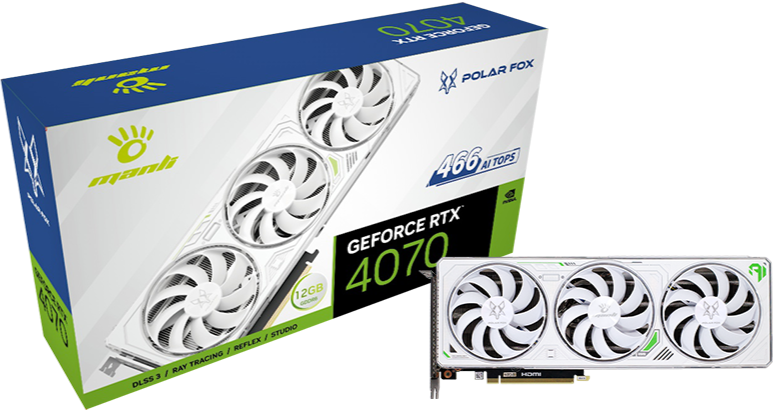 Manli Geforce RTX 4070 Polar Fox Triple 12GB GDDR6