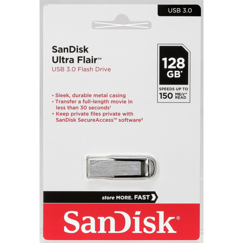 SanDisk 128GB CZ73 Ultra Flair USB 3.0 Metal Flash Drive (150MB/s) SDCZ73-128G-G46 772-3657 