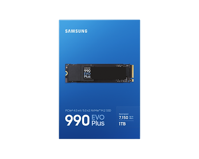 Samsung 1TB 990 EVO Plus MZ-V9S1T0BW M.2 2280 PCIe 4.0 x4 / 5.0 x2 NVMe 2.0 SSD