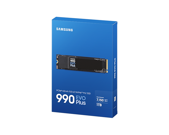 Samsung 1TB 990 EVO Plus MZ-V9S1T0BW M.2 2280 PCIe 4.0 x4 / 5.0 x2 NVMe 2.0 SSD