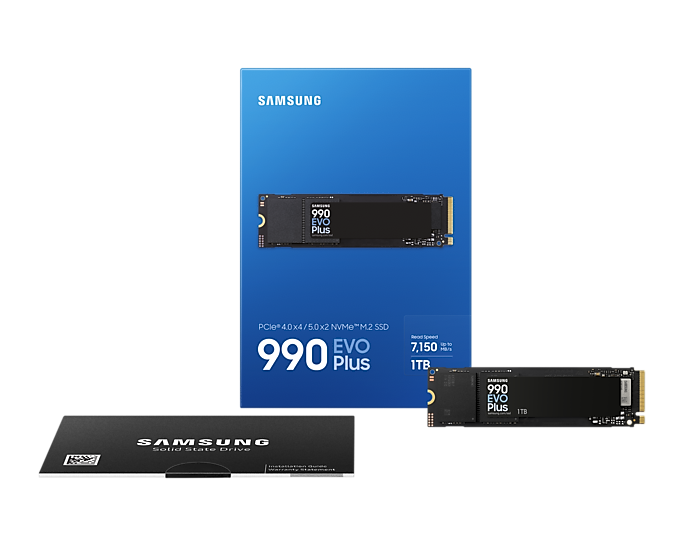 Samsung 1TB 990 EVO Plus MZ-V9S1T0BW M.2 2280 PCIe 4.0 x4 / 5.0 x2 NVMe 2.0 SSD