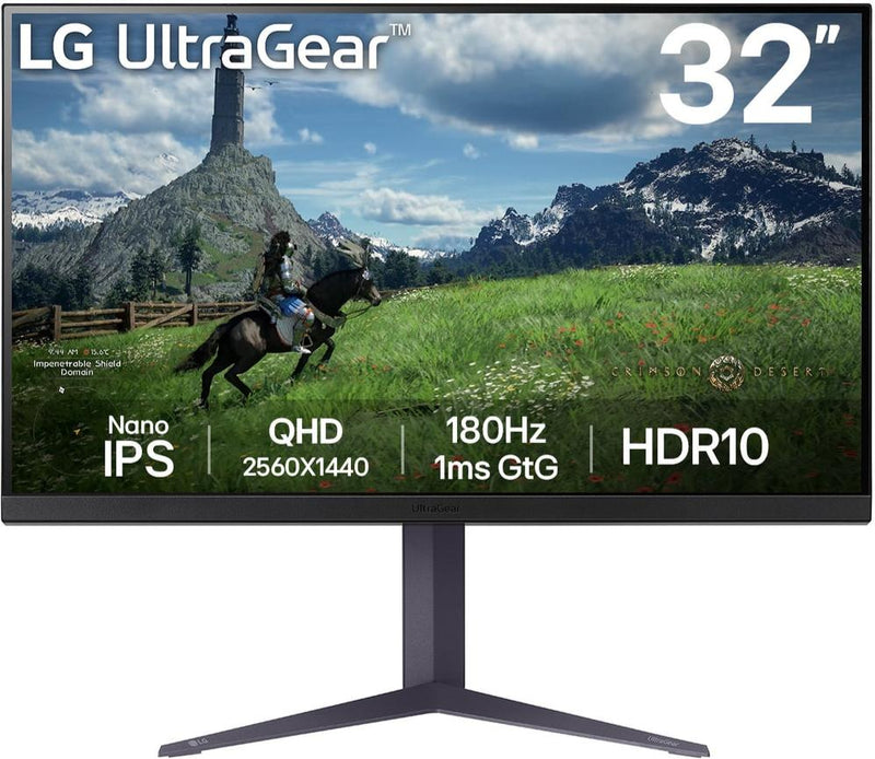 [最新產品] LG 31.5" 32GS85Q-B 180Hz 2K QHD Nano IPS (16:9) 電競顯示器