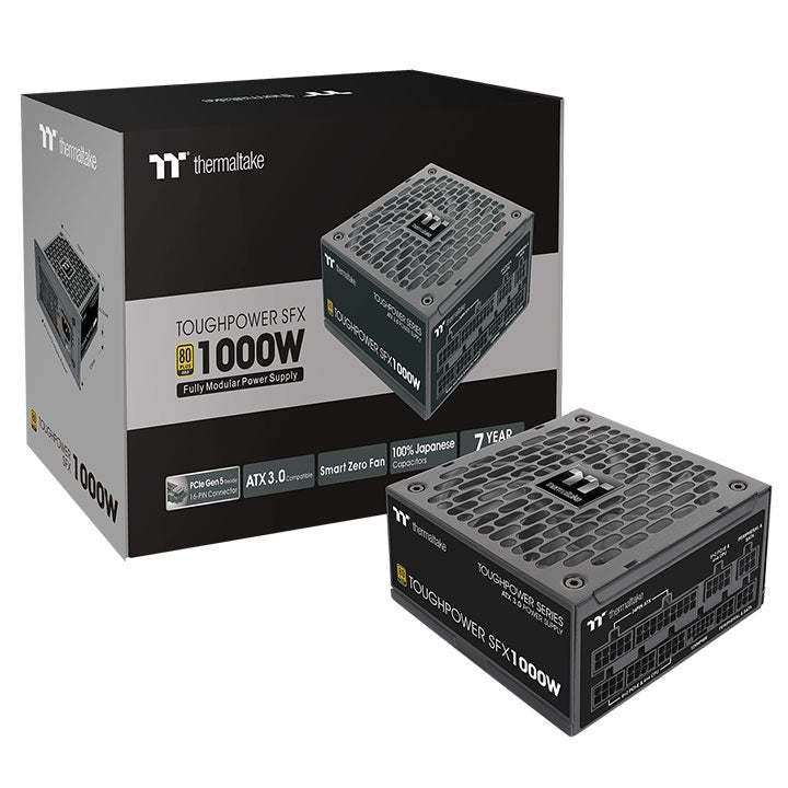 Thermaltake 1000W Toughpower SFX-L PCIE 5.0 ATX 3.0 80Plus Gold Full Modular Power Supply (PS-STP-1000FNFAGK-1) 