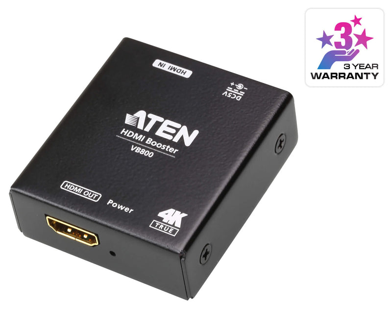 ATEN VB800 True 4K HDMI Booster, HDMI2.0, HDCP2.2, 600MHz Max Bandwidth