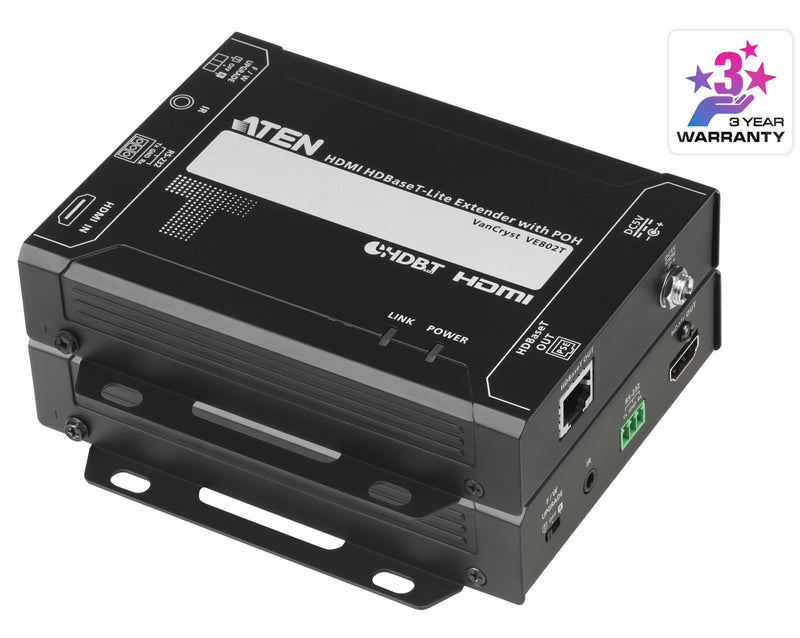 ATEN VE802 HDMI HDBaseT-Lite Extender w/PoH & IR Control, 4kx2k/1080p, 70M max