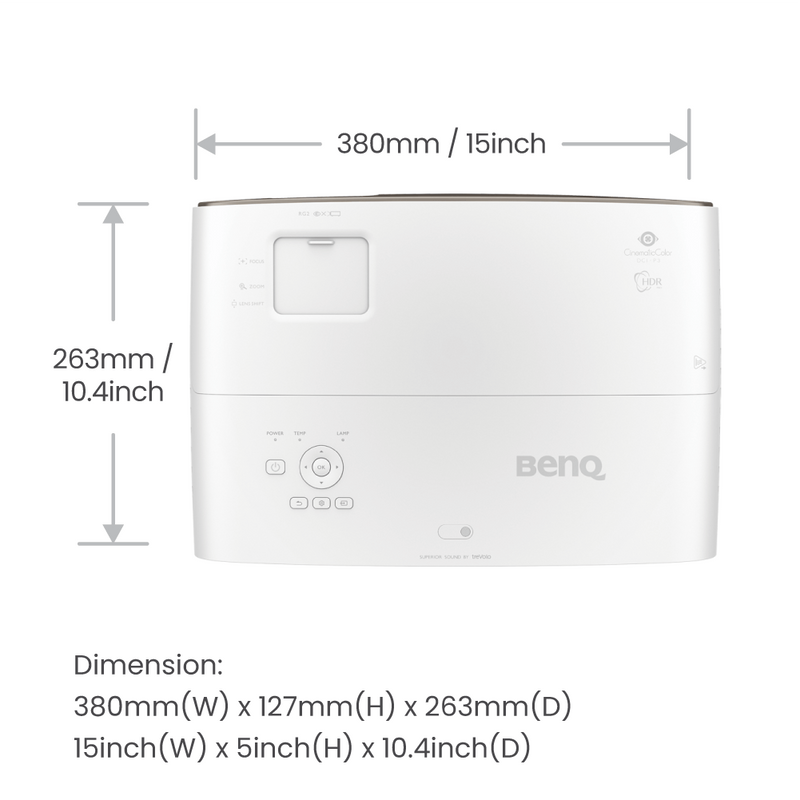 BenQ W2710i 2200流明 4K(3840x2160) HDR 超高清智能家庭影院投影機