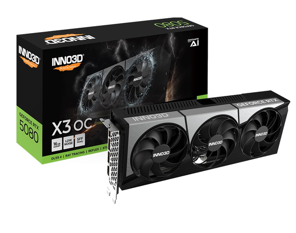 (預訂) INNO3D GeForce RTX 5080 X3 OC 16GB GDDR7 (N50803-16D7X-17603930)