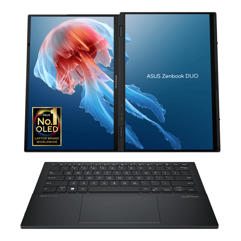 ASUS Zenbook DUO - Gray / 14+14 Touch / 3K 2880x1800,OLED / Ultra 9-185H / 32G / 2TB SSD / W11H / Soft Keyboard (2年保養) - UX8406MA-OLED-IG9123WT