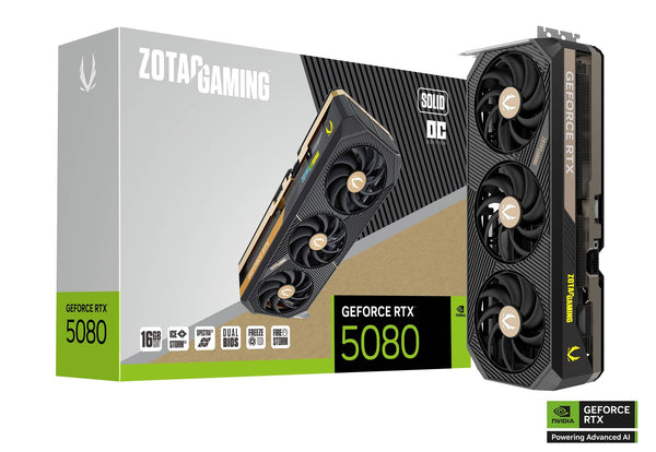 (預訂) ZOTAC GAMING RTX 5080 SOLID OC 16GB GDDR7 ZT-B50800J-10P