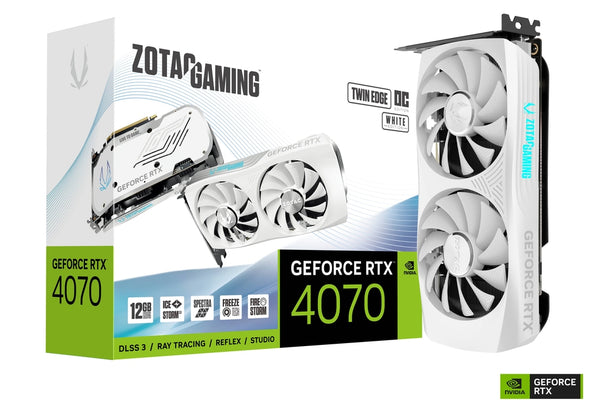 ZOTAC GAMING GeForce RTX 4070 Twin Edge OC White Edition 12GB GDDR6 ZT-D40740Q-10M